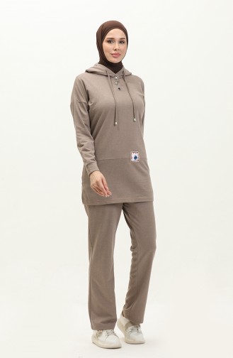 Hooded Tracksuit Set 3036-13 Mink 3036-13