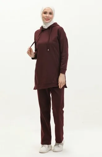 طقم رياضي بقبعة 3039-01 برقوقي 3039-01