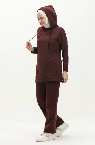 طقم رياضي بقبعة 3039-01 برقوقي 3039-01
