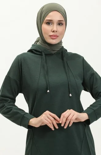 طقم رياضي بقبعة 3039-02 أخضر نفطي 3039-02
