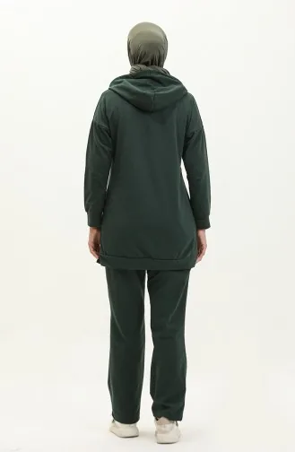 طقم رياضي بقبعة 3039-02 أخضر نفطي 3039-02