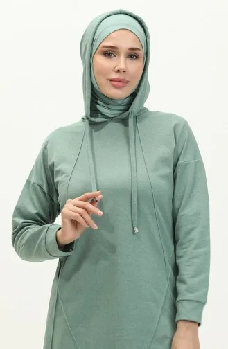 طقم رياضي بقبعة 3039-03 أخضر مينت 3039-03