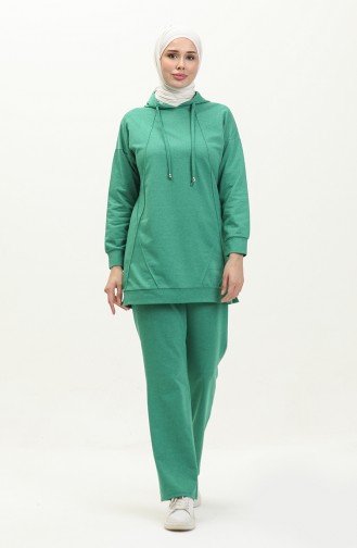 Elastic Detail Tracksuit 3039-12 Green 3039-12