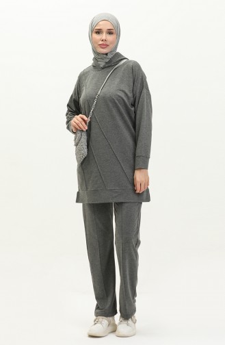 Two Piece Tracksuit Set 23009-01 Gray 23009-01
