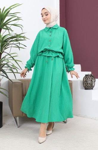 Shirt Skirt Suit Green 19146 14807