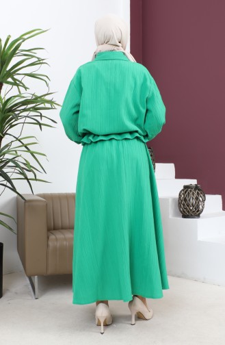 Shirt Skirt Suit Green 19146 14807