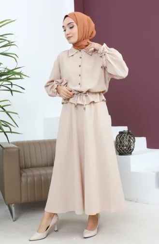 Hemdrock-Anzug Beige 19146 14808