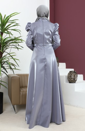 Draped Chest Evening Dress Gray 19124 14802
