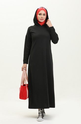 Hooded Dress 3012-01 Black 3012-01