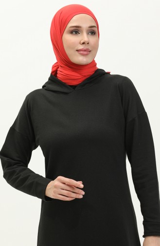 Hooded Dress 3012-01 Black 3012-01