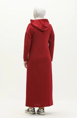 Hooded Dress 3012-06 Claret Red 3012-06