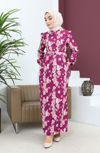 Robe Crayon Florale Prune 12223 14240