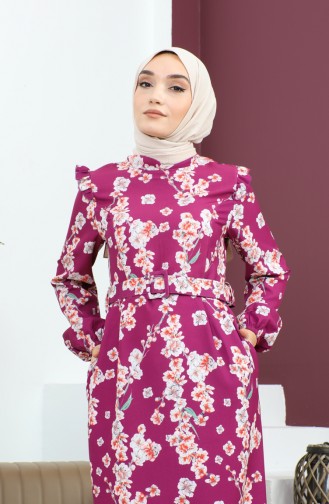 Robe Crayon Florale Prune 12223 14240