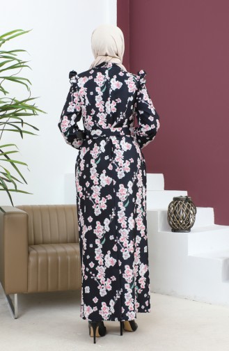 Robe Crayon Florale Noir 12223 14243