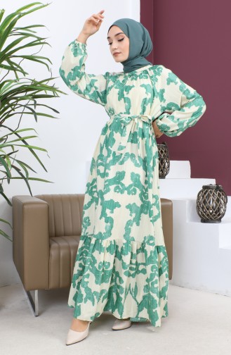 Robe Hijab Vert menthe 14689