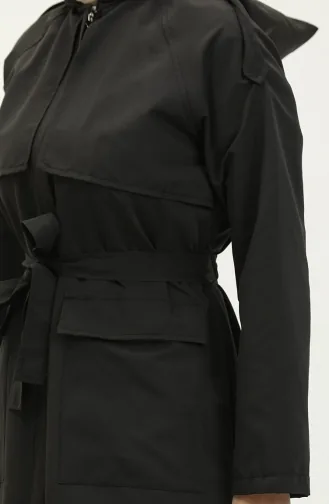 Vivezza Trenchcoat Met Capuchon Abaya 8506-01 Zwart 8506-01