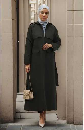 Vivezza Trenchcoat Met Capuchon Abaya 8506-01 Zwart 8506-01