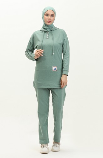 Hooded Tracksuit 3036-01 Green 3036-01