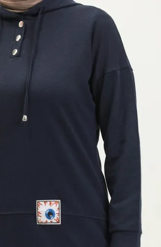 Kapuzen-Trainingsanzug-Set 3036-05 Marineblau 3036-05