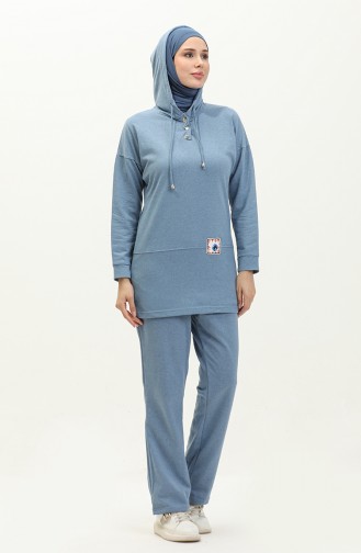 Hooded Tracksuit Set 3036-10 Blue 3036-10