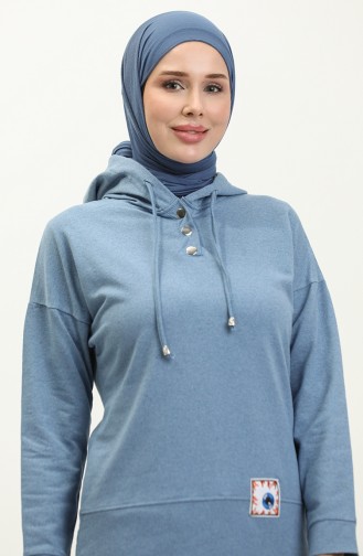 Hooded Tracksuit Set 3036-10 Blue 3036-10