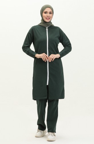 Zippered Tracksuit 3044-04 Nefti Green 3044-04