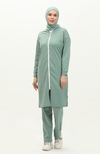 Zippered Tracksuit 3044-05 Green 3044-05