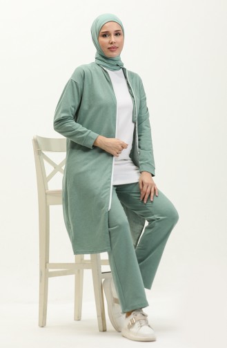 Zippered Tracksuit 3044-05 Green 3044-05