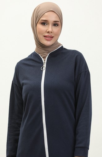 Zippered Tracksuit 3044-08 Navy Blue 3044-08