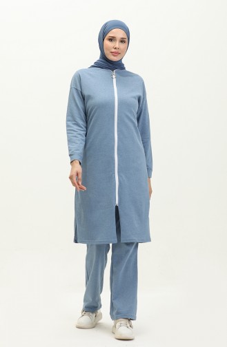 Zippered Tracksuit 3044-12 Blue 3044-12