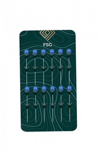دبوس أزرق ملكي لإيشارب 12  قطع 12-233-69-00-00 12-233-69-00-00