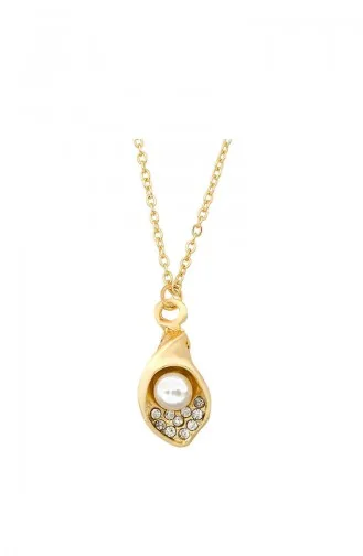 Collier De Perles En Pierre De Cristal 22-304-13 Or 22-304-13