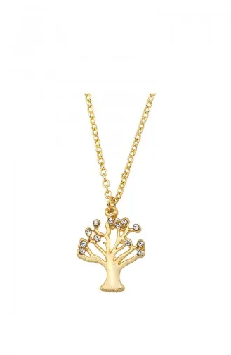 Kristallstein-Baum Des Lebens-Halskette 22-305-13 Gold 22-305-13