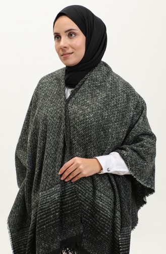 Poncho Met Visgraatmotief 2045-01 Mintgroen 2045-01