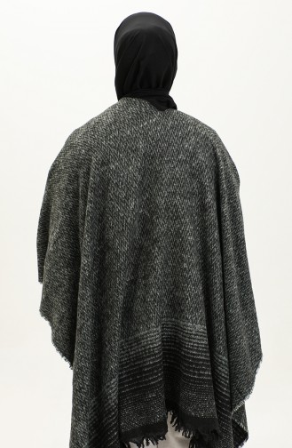 Herringbone Patterned Poncho 2045-01 Mint Green 2045-01