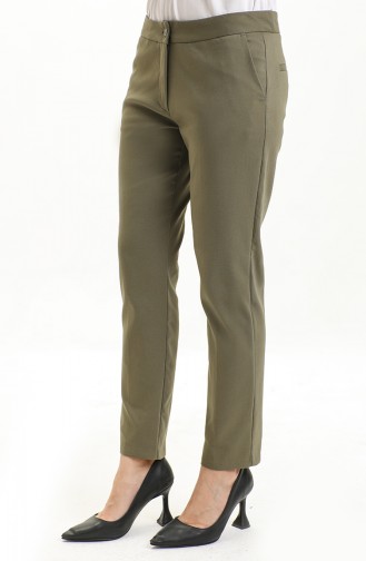 Pantalon Classique Avec Poches Jambe Droite Kaki 11201-03 Khaki 11201-03