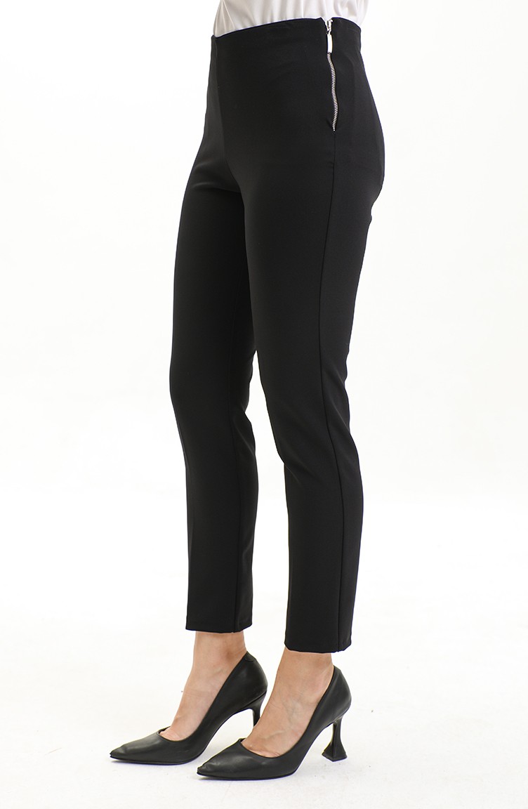 Grossiste Pantalon Taille Élastique Femme Noir - 3428