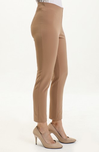 Pantalon Femme Noir Taille Elastique Fermeture Éclair Latérale 9001-04 Camel 9001-04