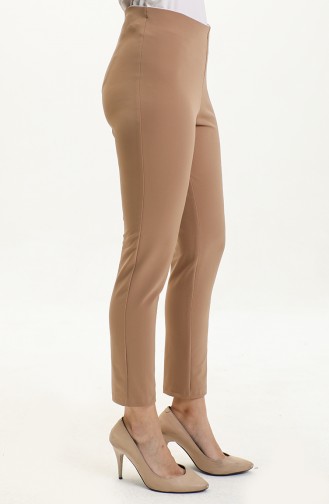 Zwarte Damesbroek Met Elastische Taille En Ritssluiting Aan De Zijkant 9001-04 Camel 9001-04