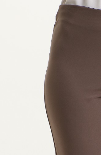 Pantalon Femme Noir Taille Elastique Fermeture Éclair Latérale 9001-05 Vison 9001-05