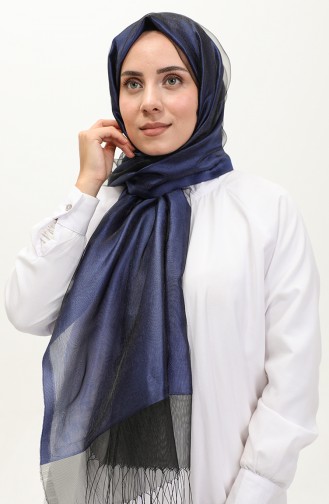 Tulle Shawl 1265-21 İndigo Black 1265-21