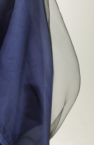 Tulle Shawl 1265-21 İndigo Black 1265-21