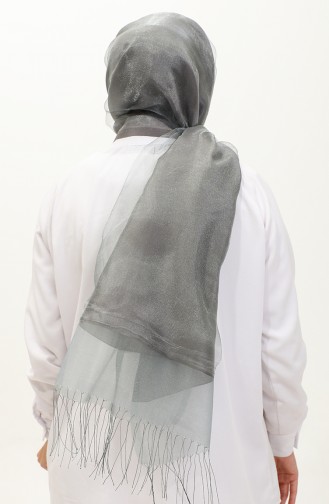 Tüllü Şal 1265-22 Füme Su Yeşili