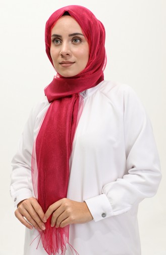 Tüllü Şal 1265-28 Fuşya