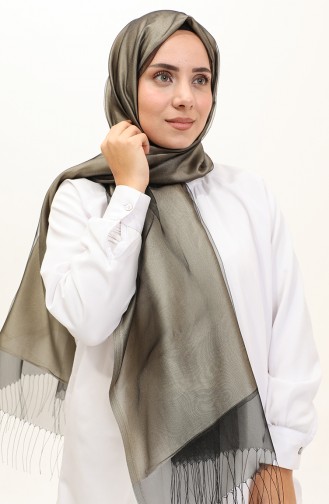 Tulle Shawl 1265-29 Khaki Black 1265-29