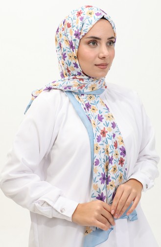 Daisy Patterned Shawl 2060-03 Light Gray 2060-03