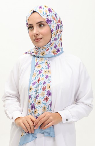 Daisy Patterned Shawl 2060-03 Light Gray 2060-03