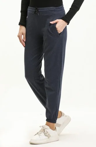 Jogger-Jogginghose Mit Reißverschlusstasche 23016-01 Indigo 23016-01