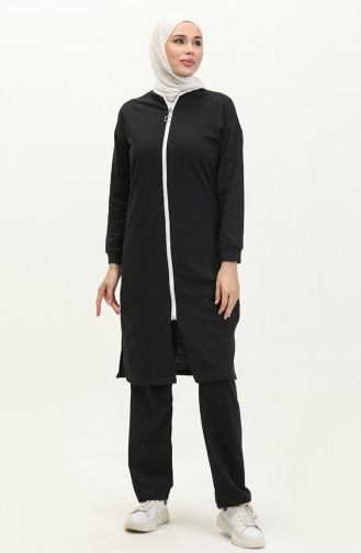 Zippered Tracksuit 3044-06 Black 3044-06