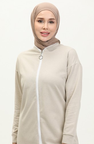 Trainingsanzug Mit Reißverschluss 3044-07 Beige 3044-07